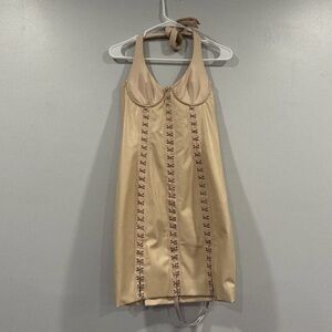 House of CB Leda Vegan Leather Dress Medium M